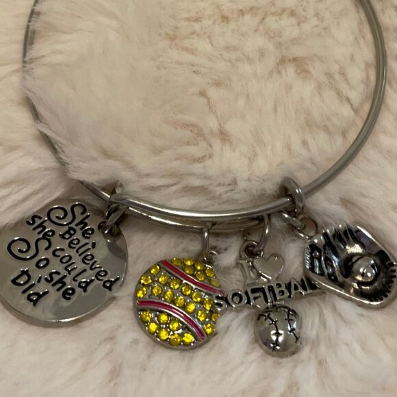 HUTIMY Jewelry - HUTIMY  Softball Bracelet Like New